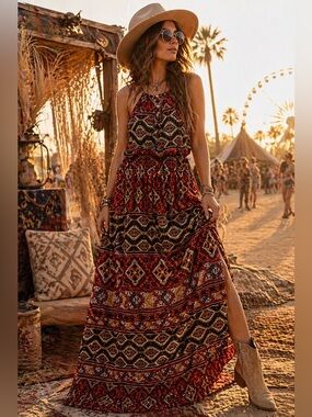 chiffon flowy dress STRAPLESS CHIFFON RUFFLE A-LINE DRESS CDA1341 main image 0
